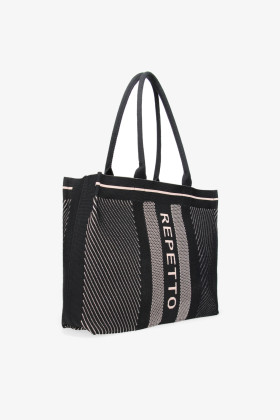Grand sac épaule Repetto B0394TR noir