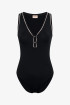 Repetto black V-neck bodysuit S0749