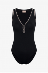 Repetto black V-neck bodysuit S0749