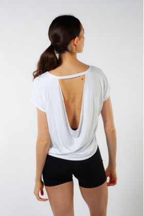 Carmen Bloch white backless T-shirt