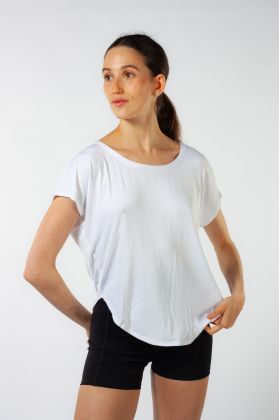Carmen Bloch white backless T-shirt