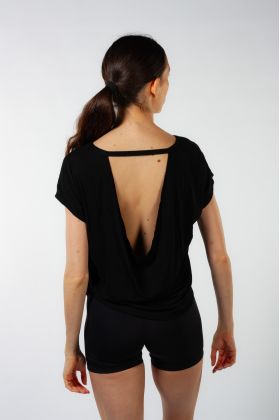 Carmen Bloch black backless T-shirt