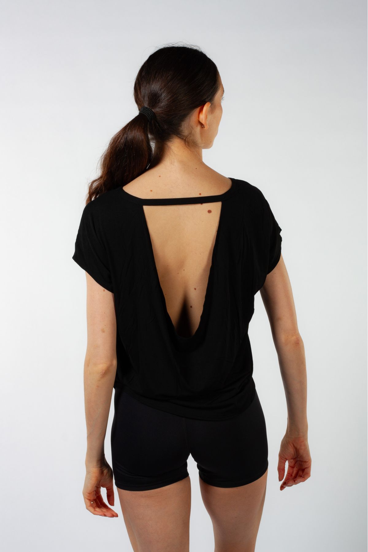 Carmen Bloch black backless T-shirt