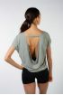 Carmen Bloch grey backless T-shirt