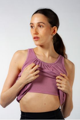 Baphia Dance Time Tank Top in Mauve