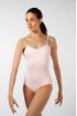 ES1001W Capezio pink leotard with adjustable straps