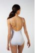 ES1001W Capezio white leotard with adjustable straps