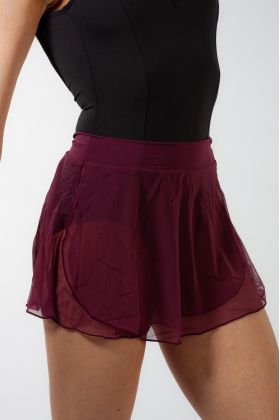 Burgundy ES2007W Capezio Slip-On Skirt