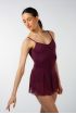 Burgundy ES2007W Capezio Slip-On Skirt