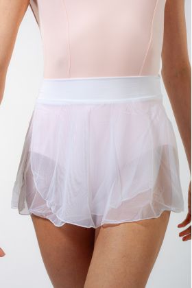 White ES2007W Capezio Slip-On Skirt