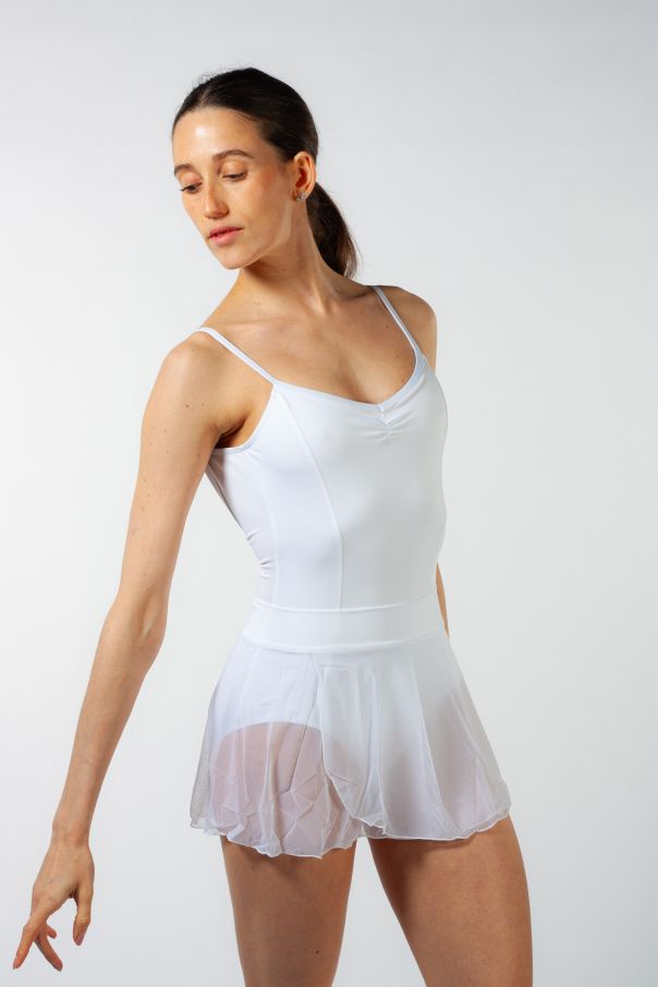 White ES2007W Capezio Slip-On Skirt