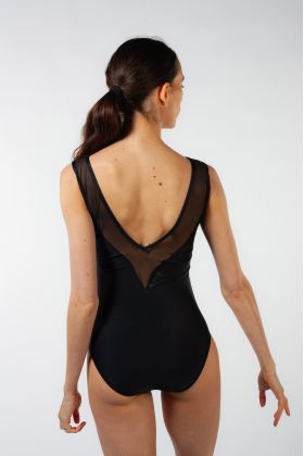 Justaucorps mesh dos V Anastasia Ballet Rosa noir