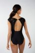 Vérane Ballet Rosa black short-sleeved lace leotard