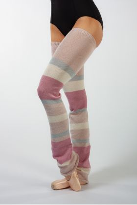 2048 Intermezzo pink striped knit leggings