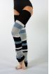 2048 Intermezzo black striped knit leggings