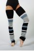 2048 Intermezzo black striped knit leggings