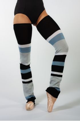 2048 Intermezzo black striped knit leggings