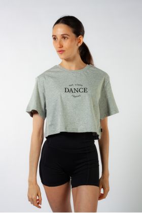 Crop top imprimé Mirella gris