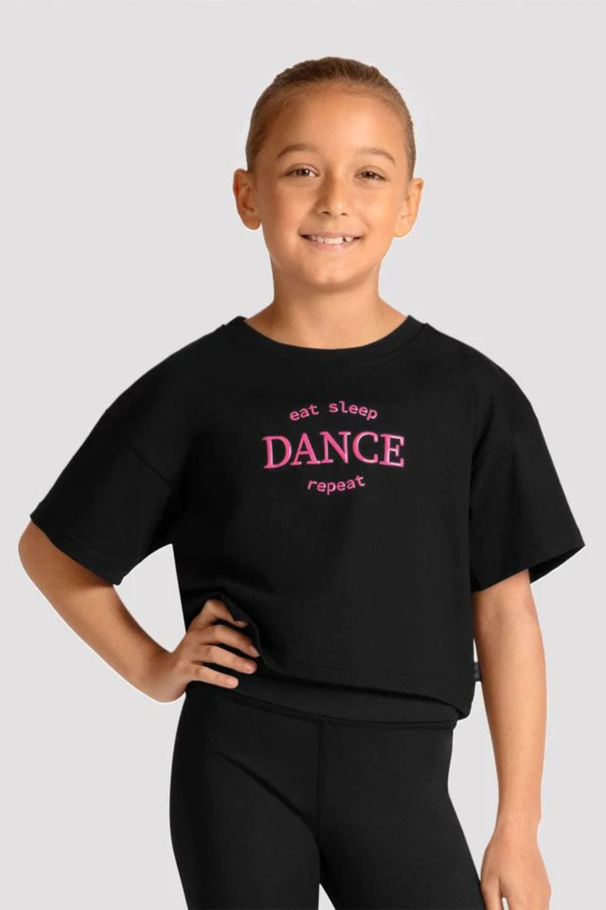 Crop top pour fille M30013C Mirella noir