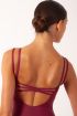 Justaucorps fines bretelles Wear Moi Mauve burgundy enfant