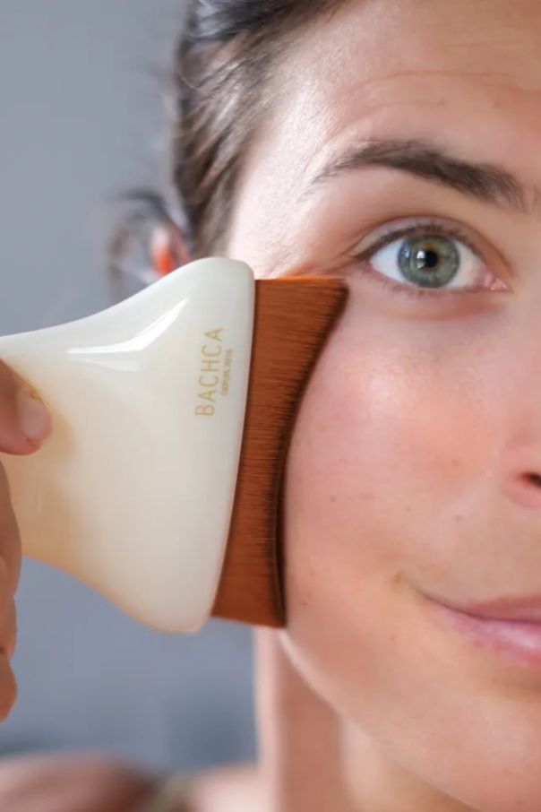 Brosse visage drainage lymphatique Bachca