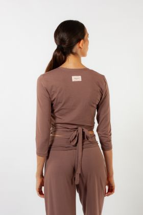 Cache-cœur en viscose S0744 Repetto marron glacé