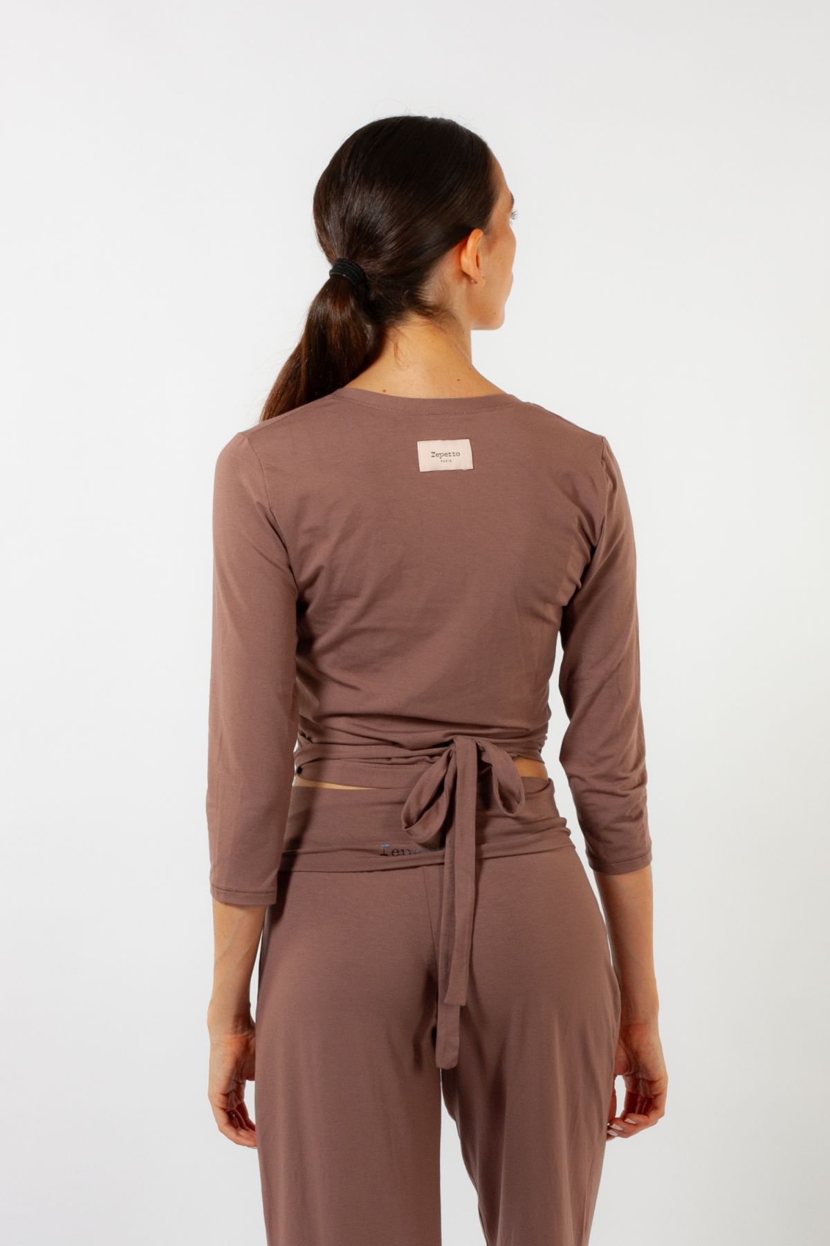 Cache-cœur en viscose S0744 Repetto marron glacé