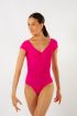 Justaucorps manches courtes Wear Moi Candide fuchsia