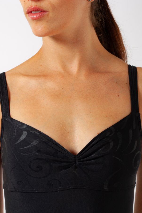 Leotard with wide straps and ornamental pattern by Fereni Wear Moi