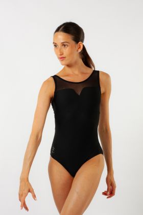 Alva Wear Moi black leotard with wide straps