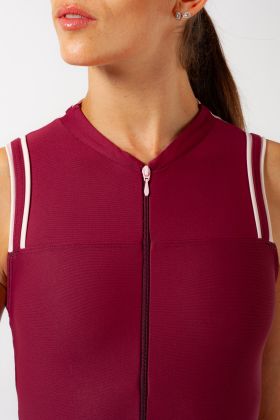 Justaucorps sans manche Aveline Wear Moi bordeaux/rose