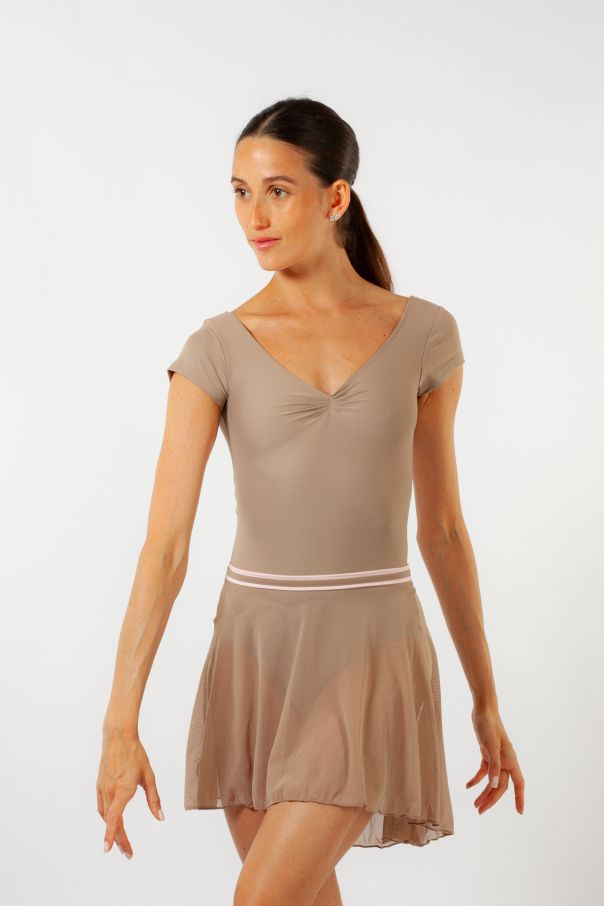 Ombrelle Wear Moi skirt in mocha/pink