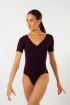 Marilyn Temps Danse fig V-neck zip-up leotard