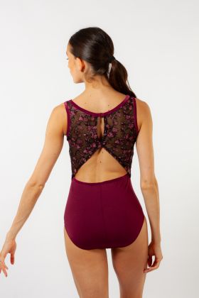 Justaucorps à fleurs F12401W Capezio bordeaux