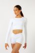High-waisted shorts 5566 Intermezzo white