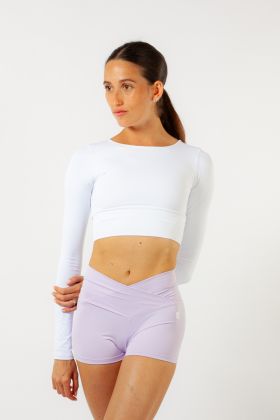 Crop top manches longues 6656 Intermezzo blanc