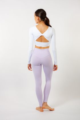 High-waisted V-leggings 5565 Intermezzo lavender