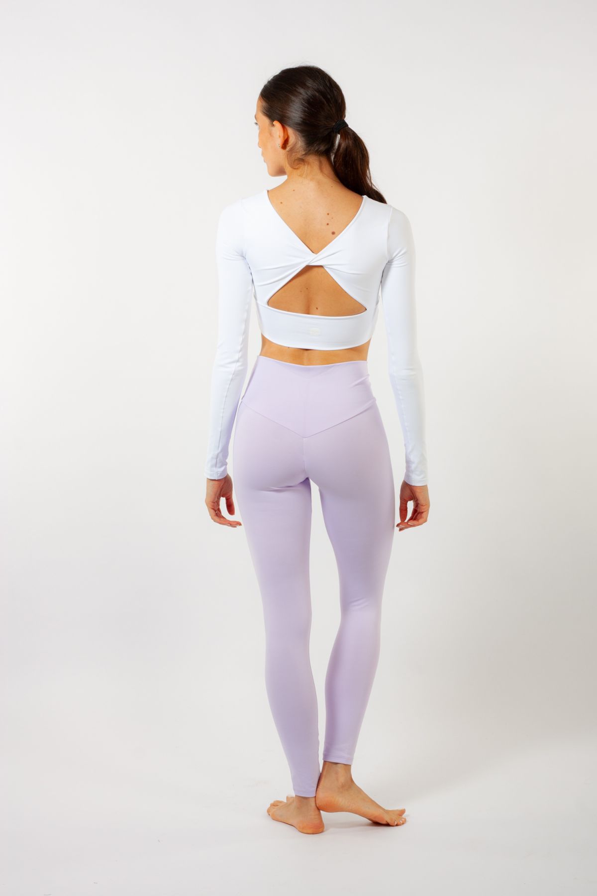 High-waisted V-leggings 5565 Intermezzo lavender