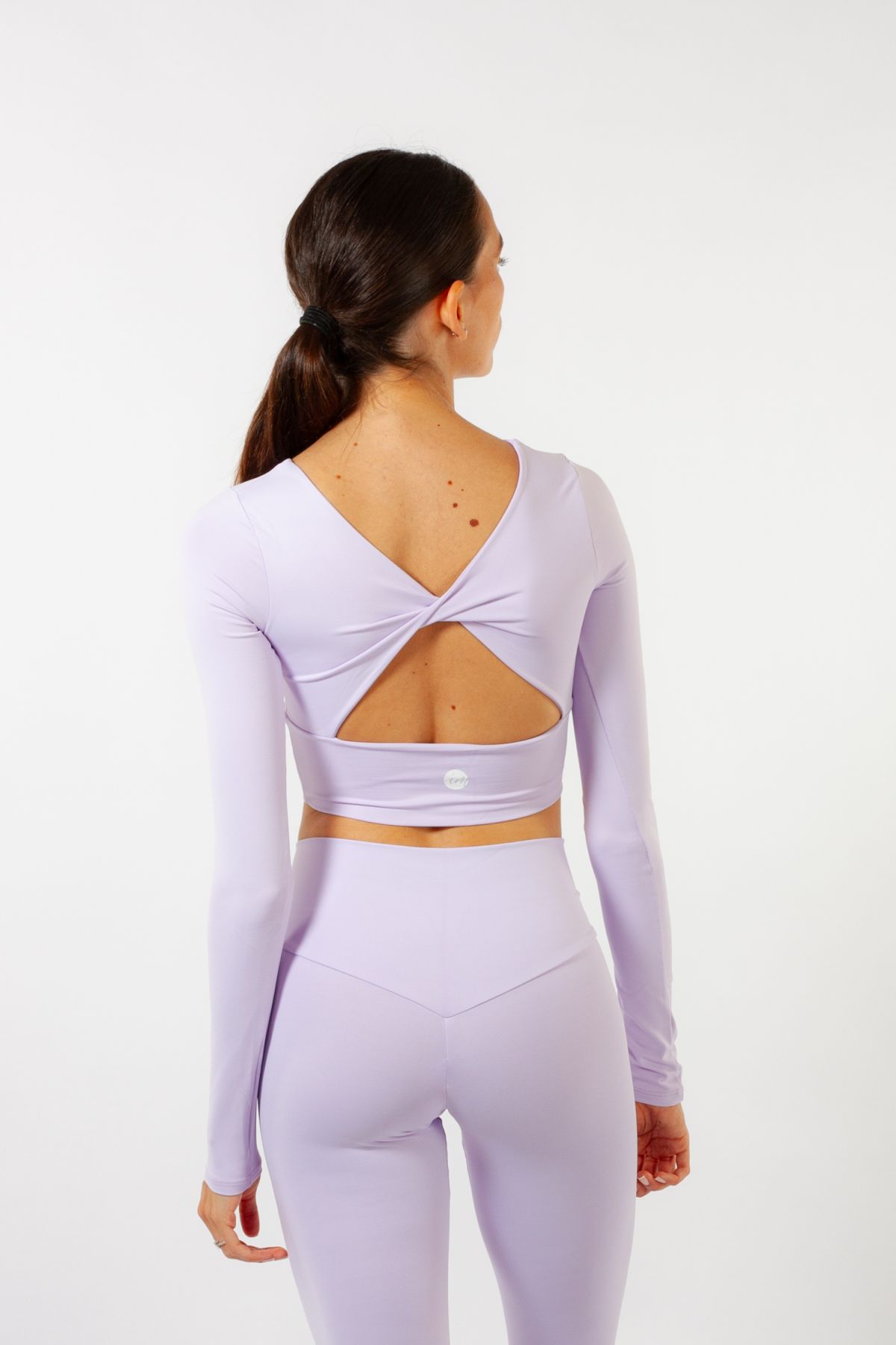 Long-sleeved crop top 6656 Intermezzo lavender