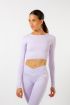 Long-sleeved crop top 6656 Intermezzo lavender