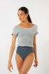 Pull manches courtes 6672 Intermezzo gris