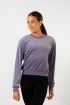 Bloch Z30015 lavender velour round neck jumper
