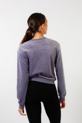 Sweat col rond en velours Z30015 Bloch lavande