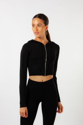 Short hooded jacket J13003 Bloch black