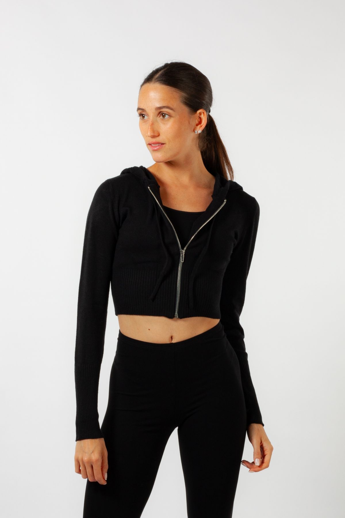 Short hooded jacket J13003 Bloch black
