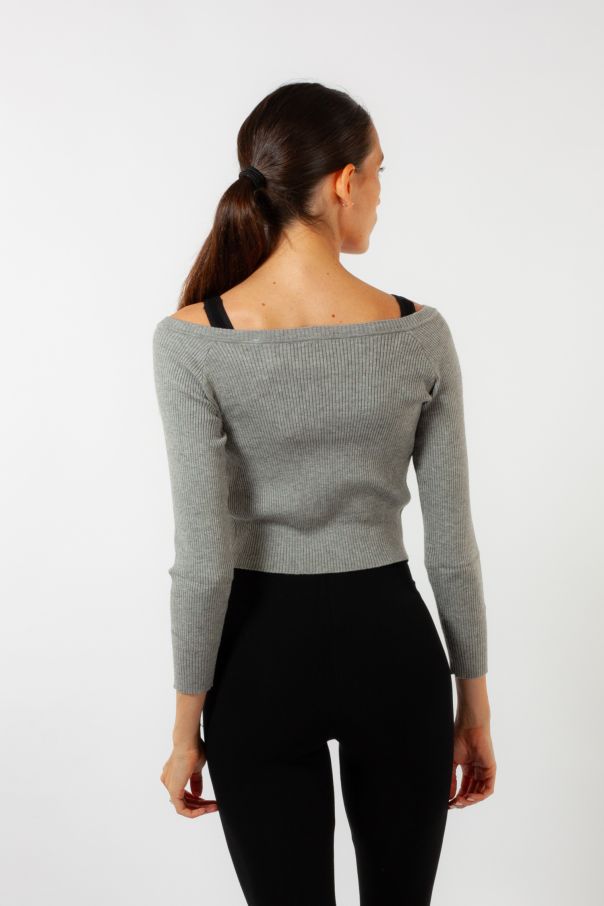 Bloch Z30017 Grey Short Dance Pullover