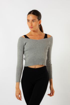Bloch Z30017 Grey Short Dance Pullover