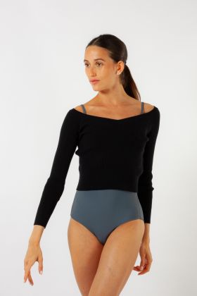 Bloch Z30017 black cropped jumper