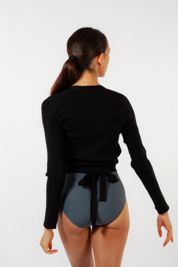 Capezio 11381 wrap over top black