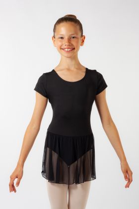 Capezio ES3008C black short-sleeved tunic for girls